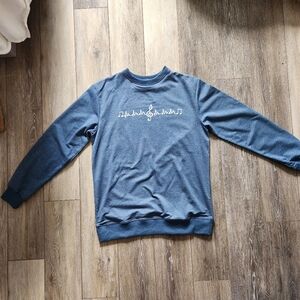 NWOT Heather Blue Music Heartbeat Sweatshirt